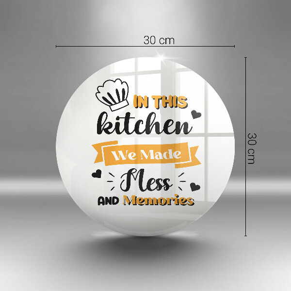 Chopping board glass In this kitchen we made messes and memories