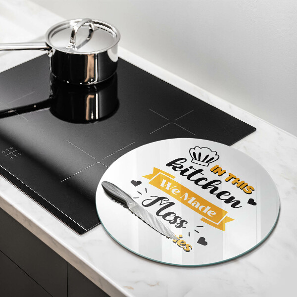 Chopping board glass In this kitchen we made messes and memories