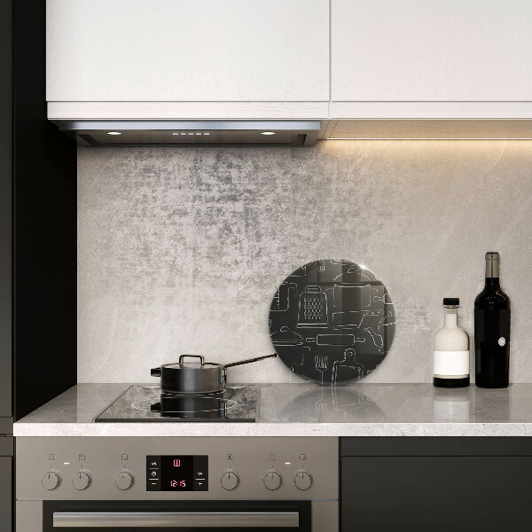 Chopping board glass Drawing kitchen accessories