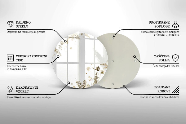 Chopping board glass Winter decorations