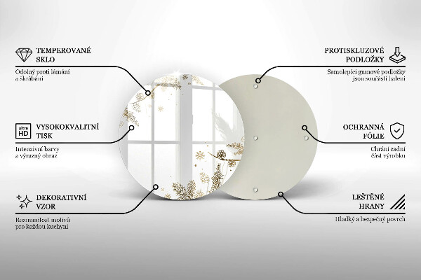 Chopping board glass Winter decorations