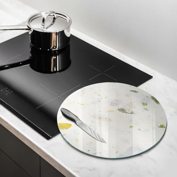 Chopping board glass Falling leaves