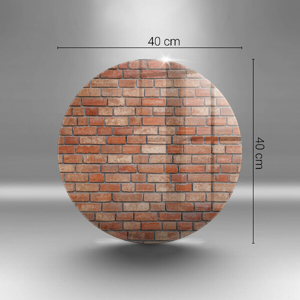 Chopping board glass Brick wall