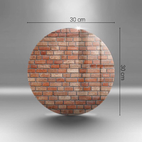 Chopping board glass Brick wall