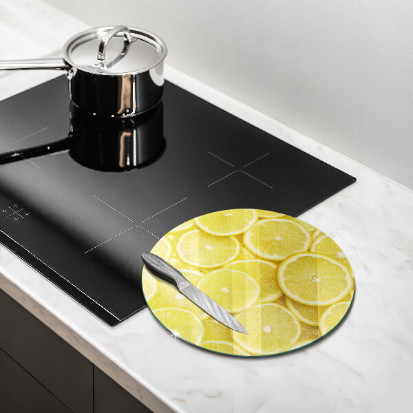 Glass cutting board Lemon fruit