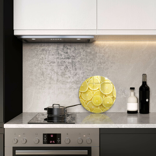 Glass cutting board Lemon fruit