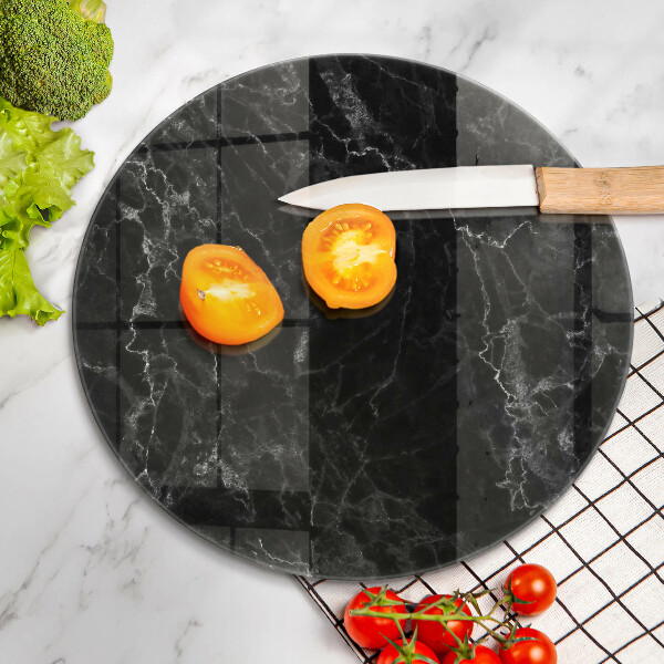 Glass cutting board Elegant marble
