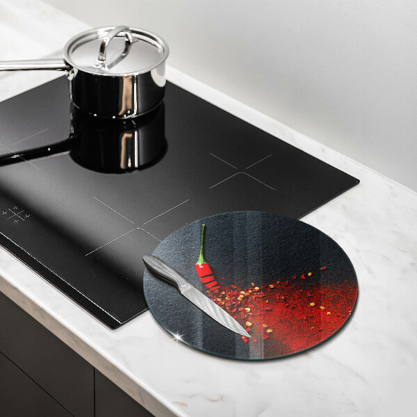 Glass cutting board Chilli pepper