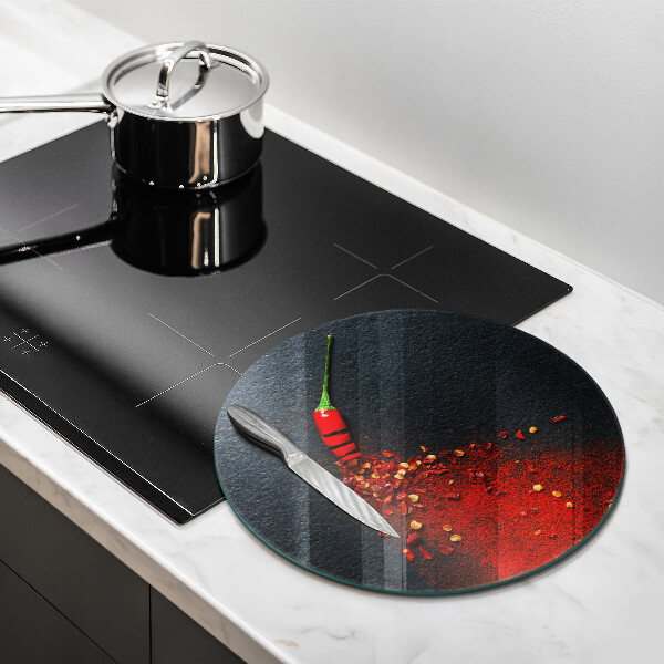 Glass cutting board Chilli pepper