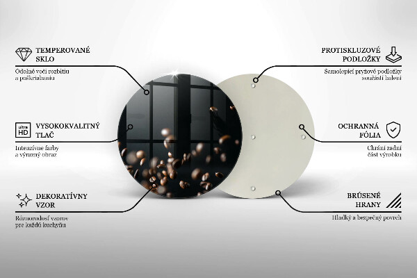 Glass cutting board Falling coffee beans