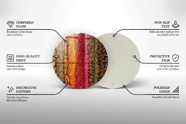 Chopping board Colorful spices
