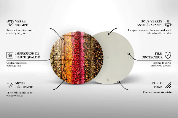 Chopping board Colorful spices