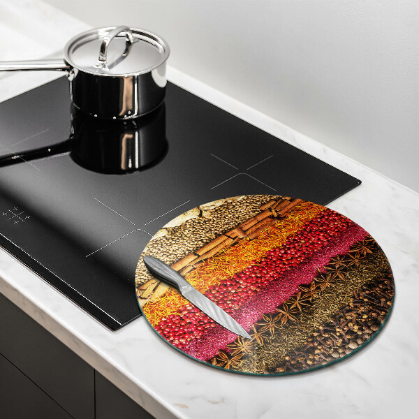 Chopping board Colorful spices