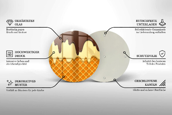 Chopping board Illustration of ice cream