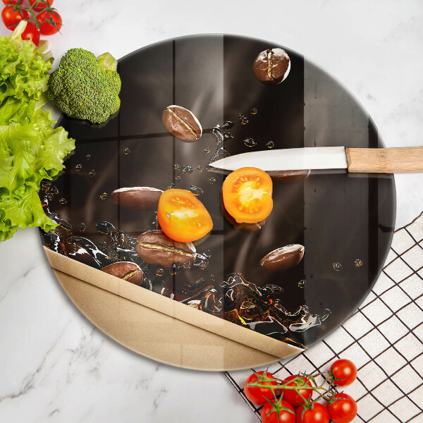 Chopping board Hot coffee beans