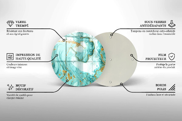 Chopping board Blue abstraction