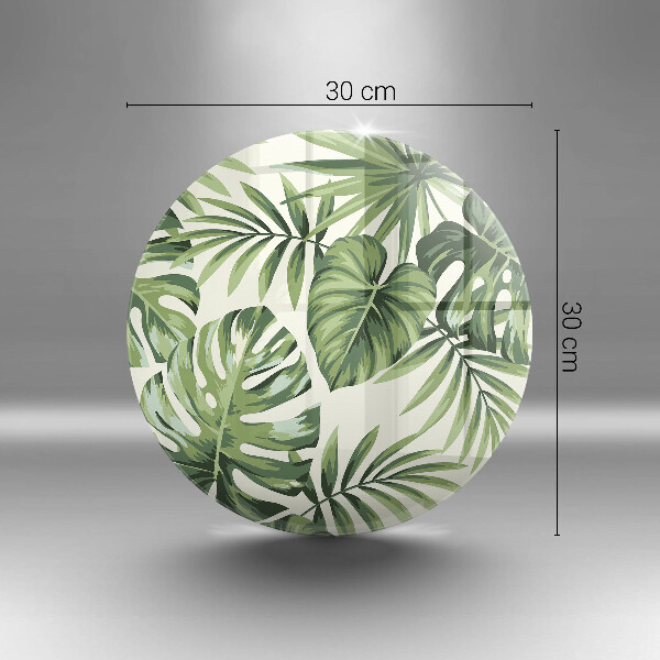 Glass cutting board Illustration of Monster leaves