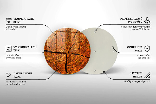 Chopping board glass Wood trunk structure