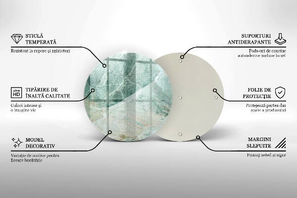 Chopping board glass Stone structure