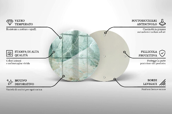 Chopping board glass Stone structure