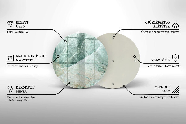 Chopping board glass Stone structure