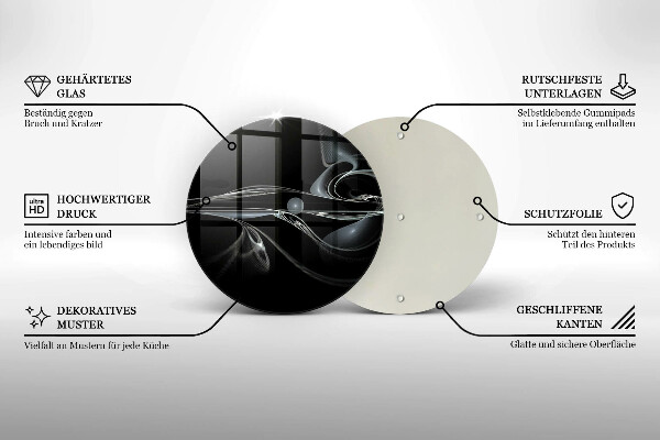 Chopping board glass Modern abstraction