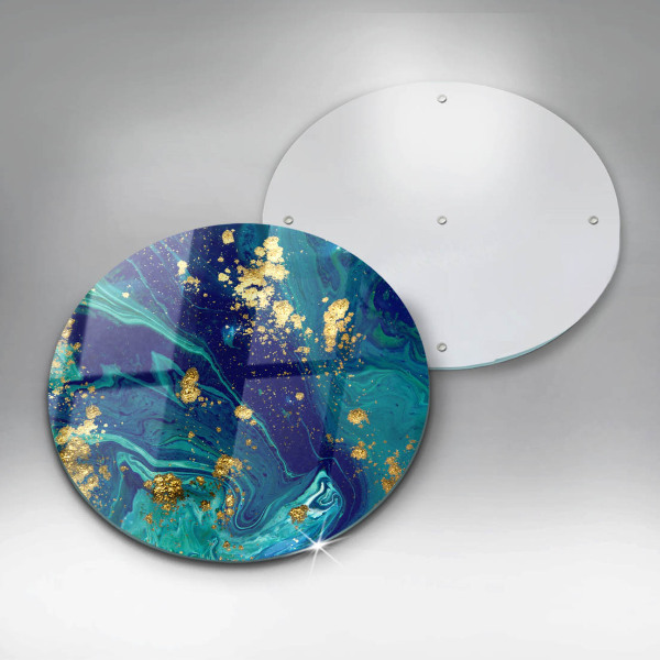 Chopping board glass Abstraction with gold