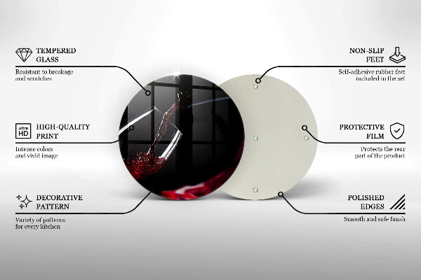 Chopping board glass Red wine glass