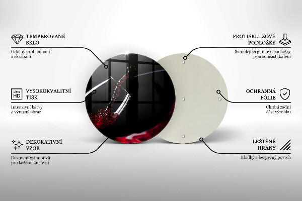 Chopping board glass Red wine glass