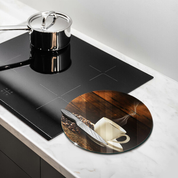 Chopping board glass Coffee cup wood