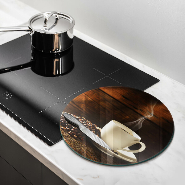 Chopping board glass Coffee cup wood