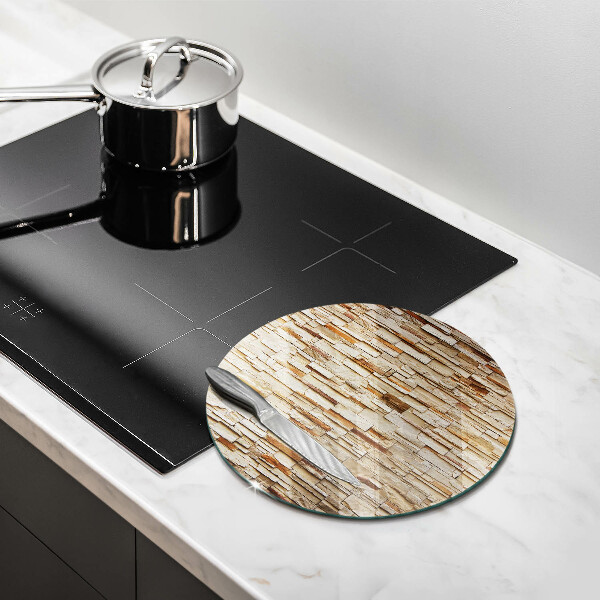 Chopping board glass Decorative texture stones