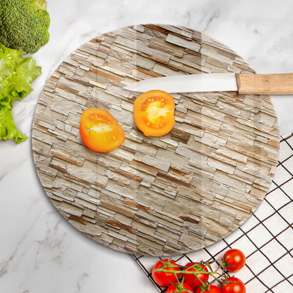 Chopping board glass Decorative texture stones