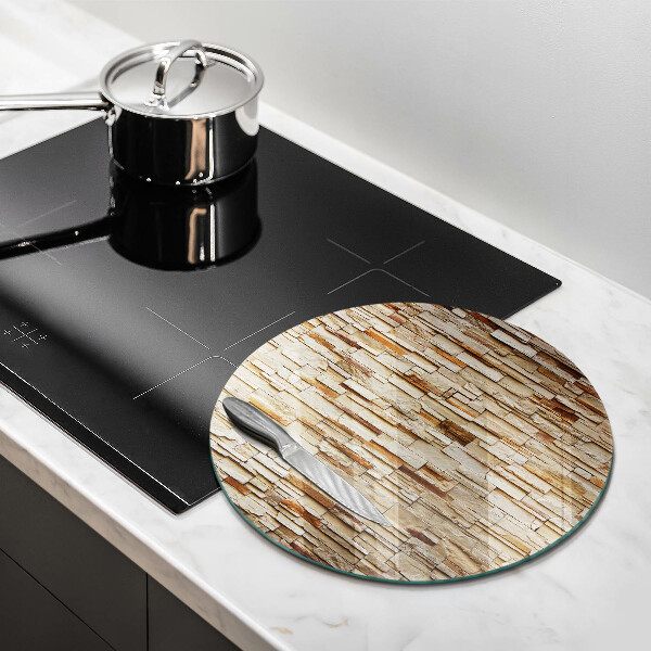 Chopping board glass Decorative texture stones