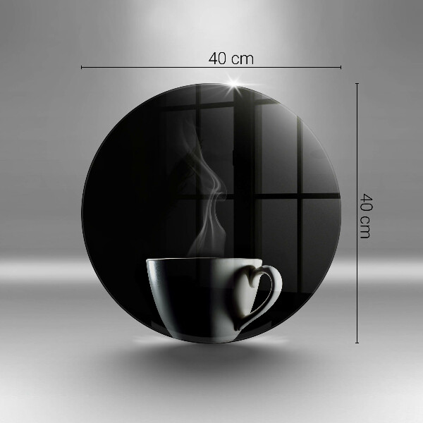 Chopping board glass A cup of tea