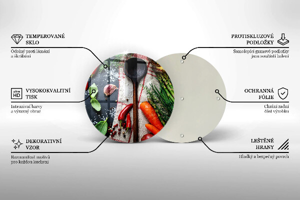 Chopping board glass Kitchen food