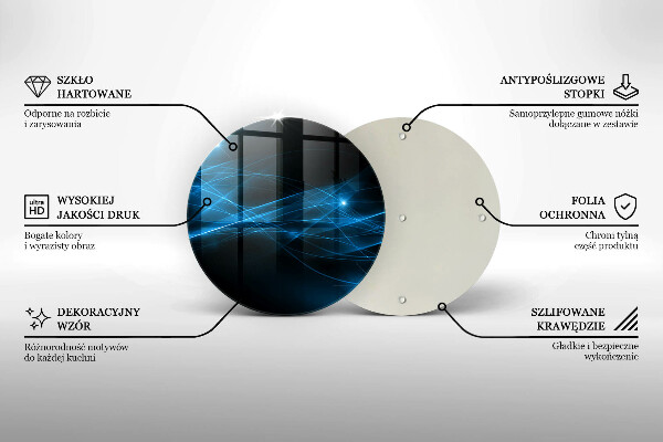Chopping board glass Blue smoke abstraction