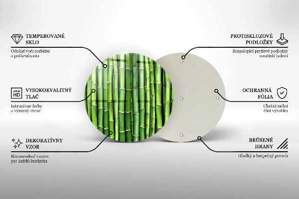 Chopping board glass Nature bamboo