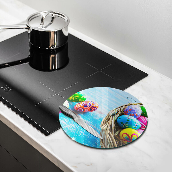 Glass cutting board Easter eggs