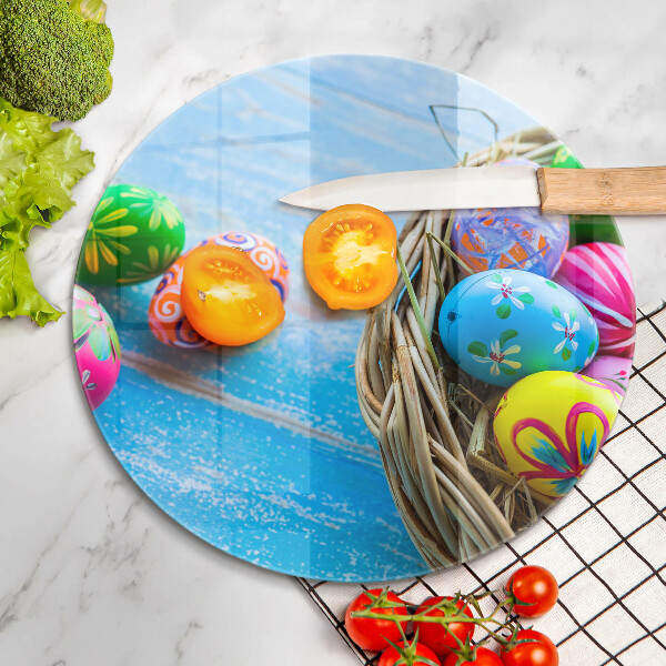 Glass cutting board Easter eggs