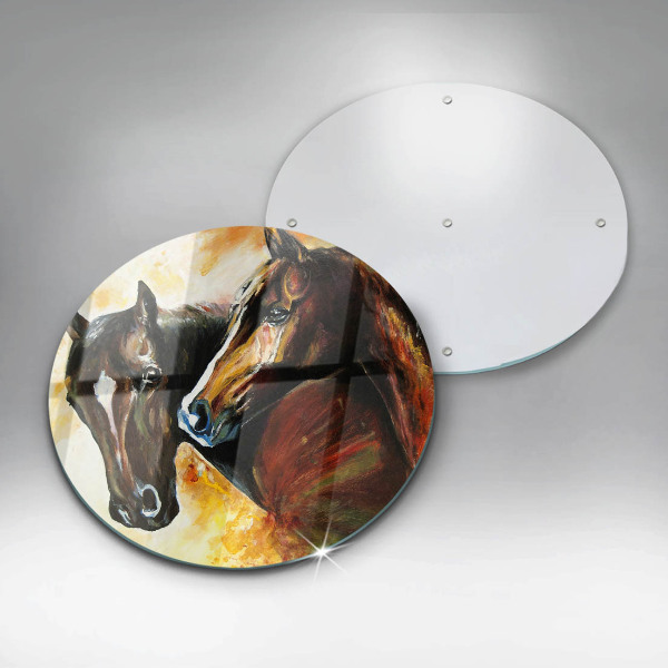 Chopping board Animals horses