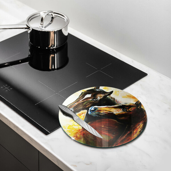 Chopping board Animals horses