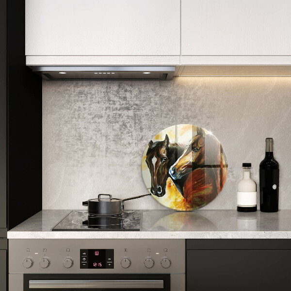 Chopping board Animals horses