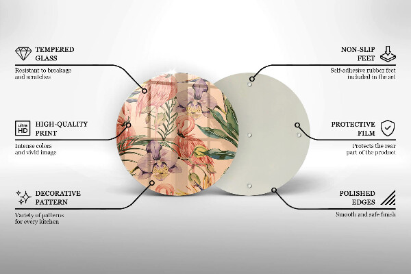 Chopping board Flaminga illustration