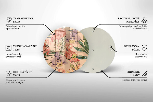 Chopping board Flaminga illustration