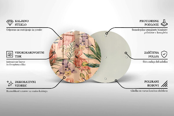 Chopping board Flaminga illustration