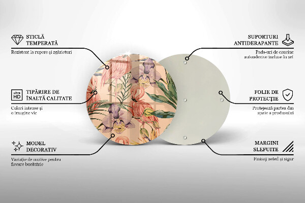 Chopping board Flaminga illustration