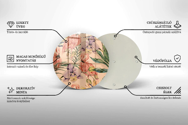 Chopping board Flaminga illustration