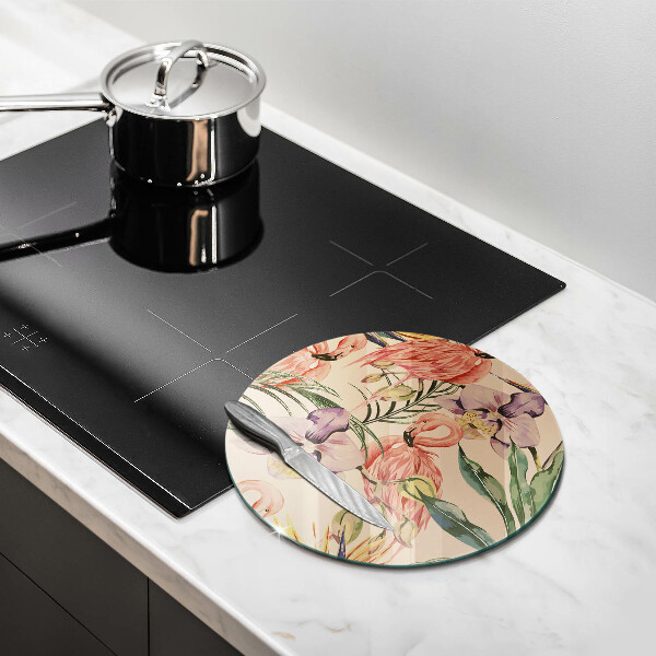 Chopping board Flaminga illustration