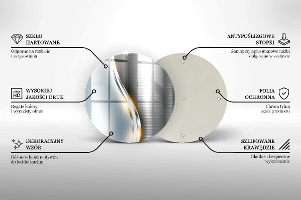Chopping board glass Metal art